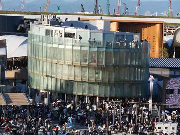 万博大屋根リングからの景色