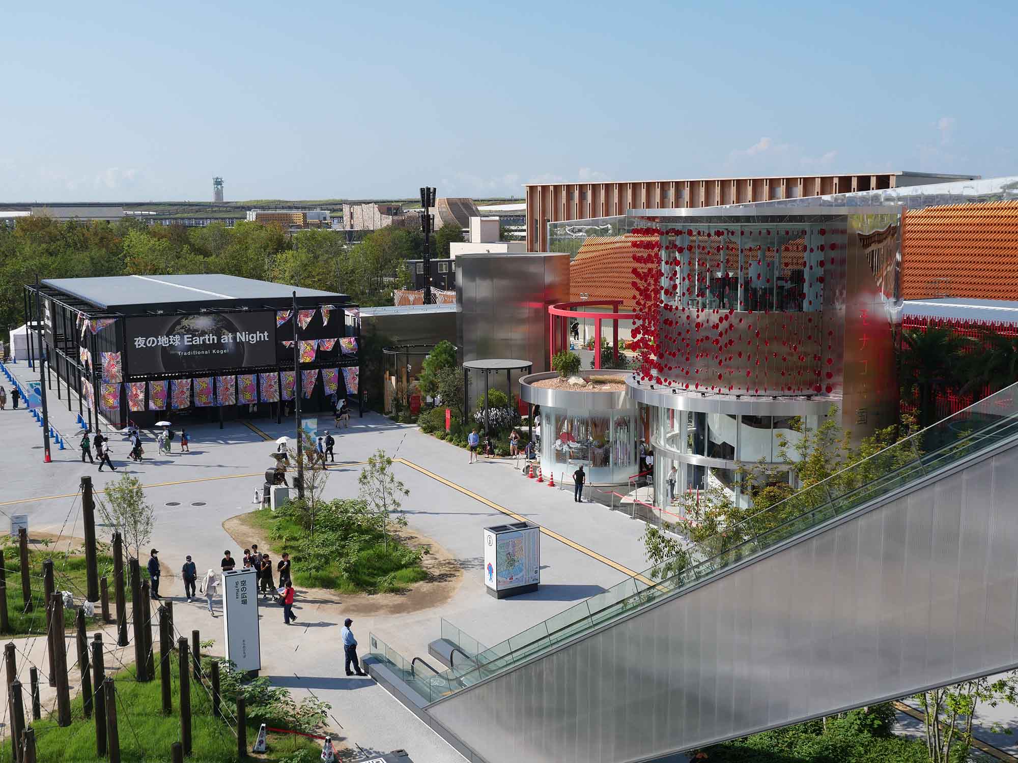 万博大屋根リングからの景色