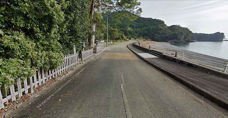 豊浦神社の海岸