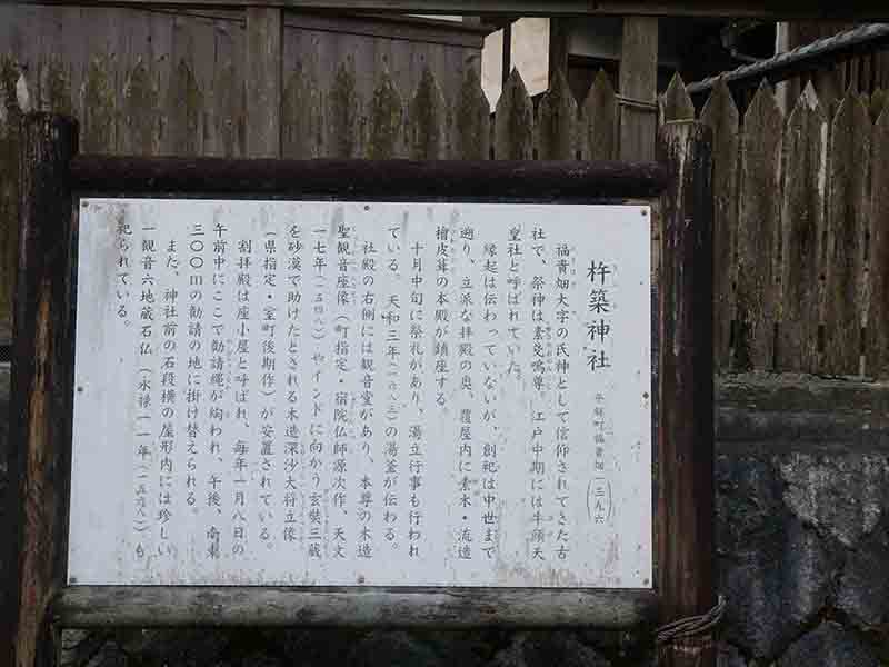 杵築神社のカヤ(右側)