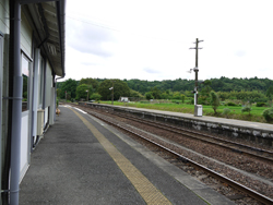 久留里駅　ホームから北を見る　